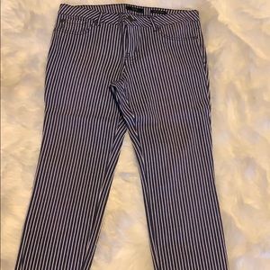 Stripped Capri jeans